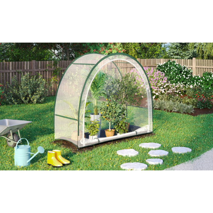 Serre d'hivernage demi-lune 200x80x170cm