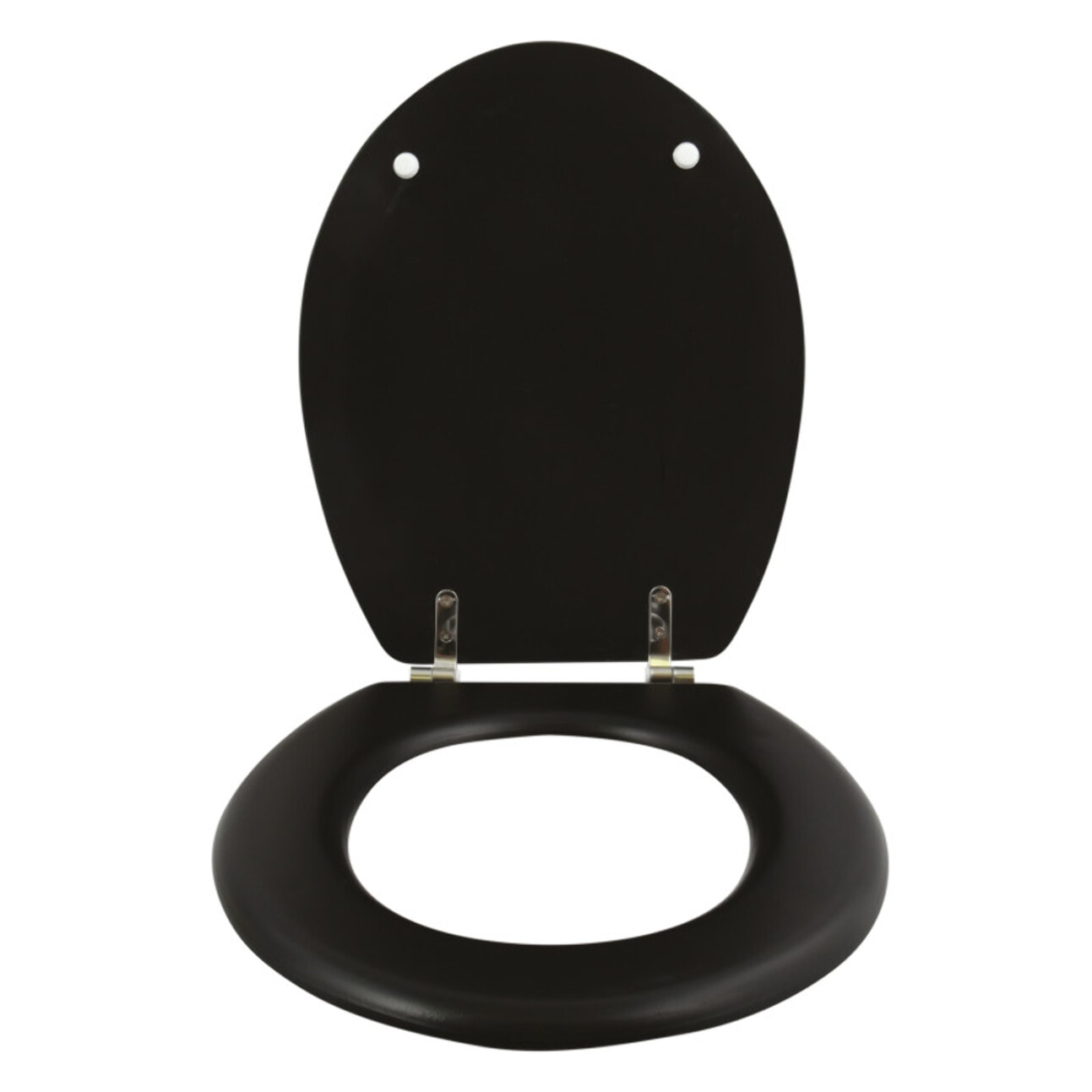 Abattant wc MDF CLEO Noir mat - Charnières Inox MSV