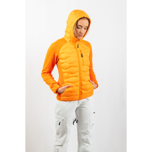 Chaqueta ECOActive Hybrid Insulated Jacket with cap Women marca ECOON - Naranja