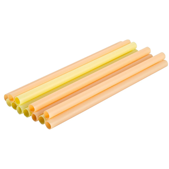 Lot de 12 pailles coloré en plastique 20 cm Fackelmann Summer Party
