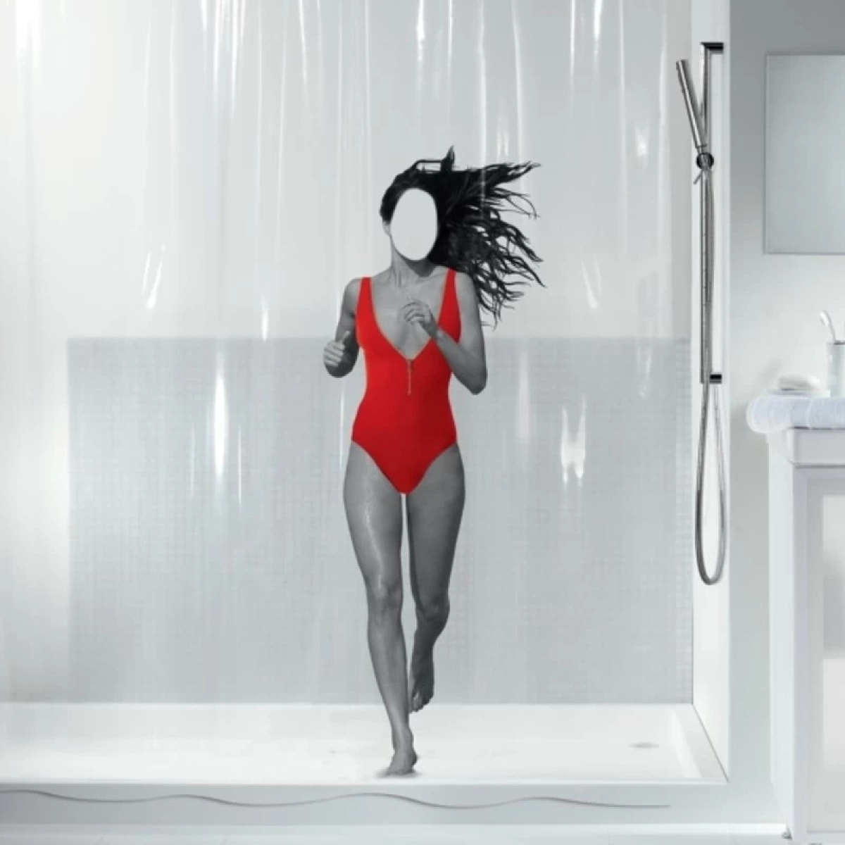 Rideau de douche PEVA DANA 180x200cm Transparent Spirella
