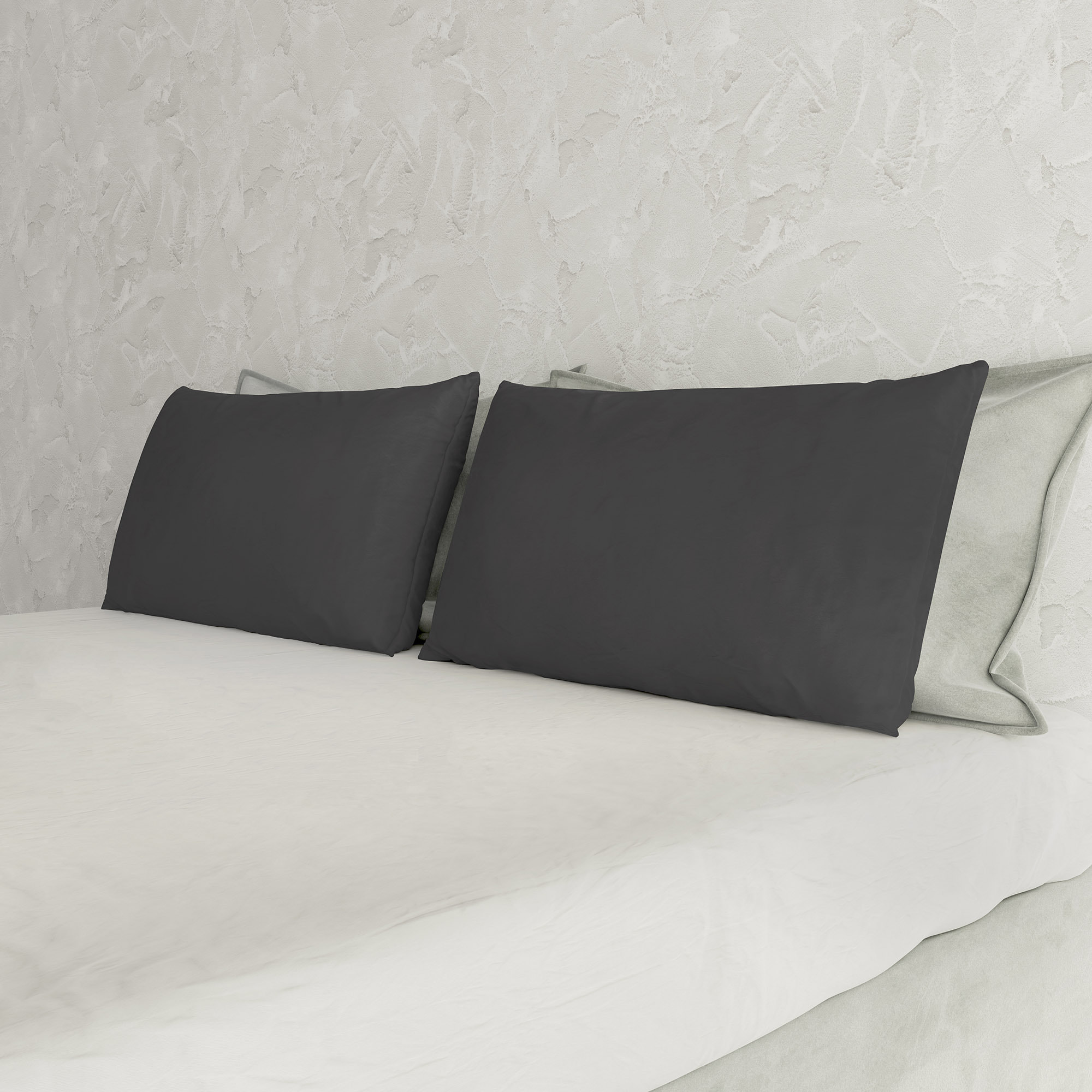 COPPIA FEDERE ELEGANT, 100% Microfibra - FUMO