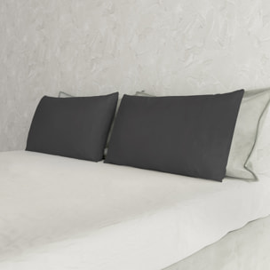 COPPIA FEDERE ELEGANT, 100% Microfibra - FUMO