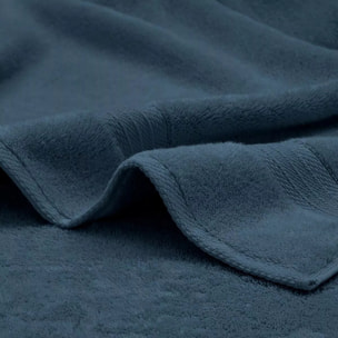 Carre avec oeillet pur coton 550 g/m² uni bleu Elea bleu ardoise