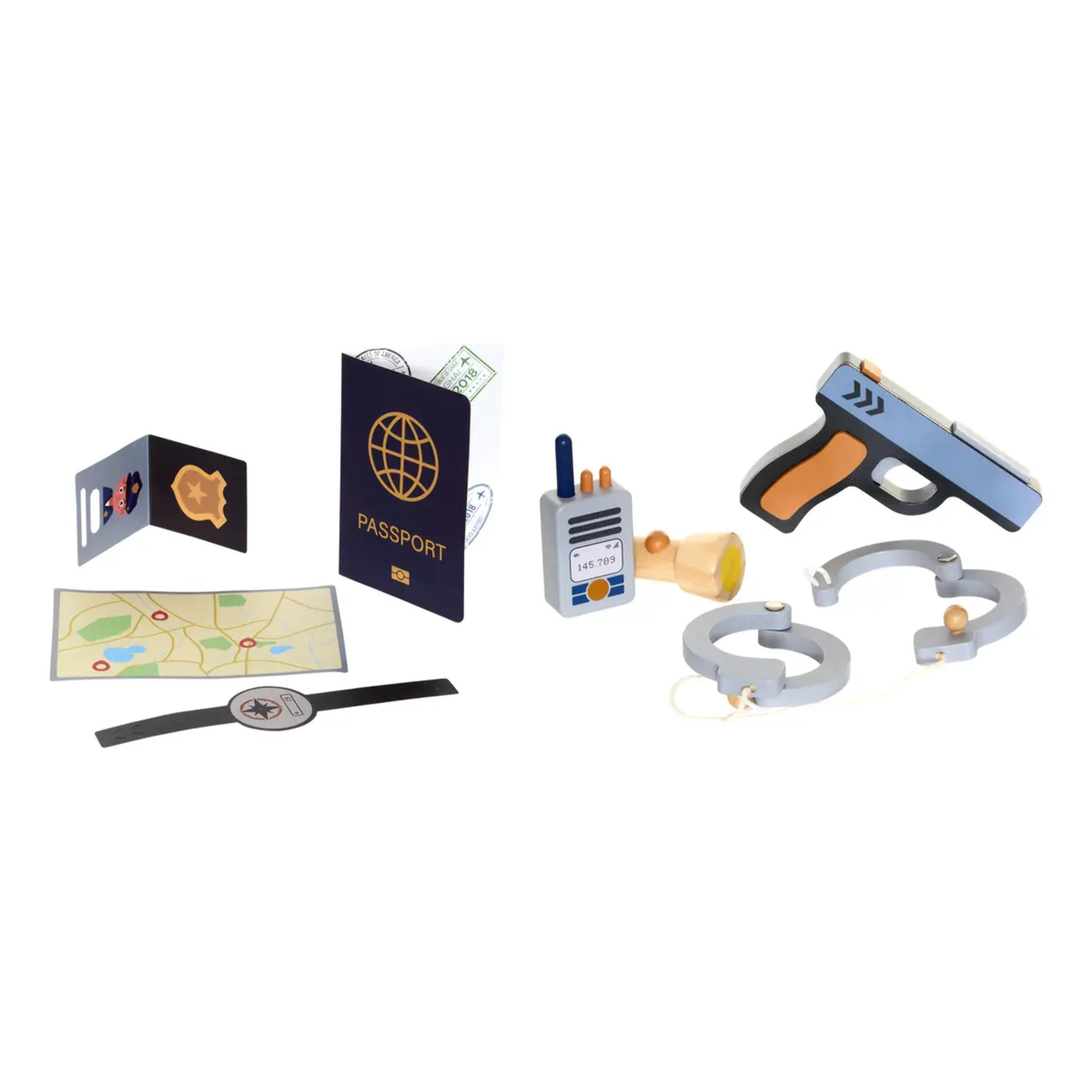 Coffret jeu policier Lior 7x23cm noir