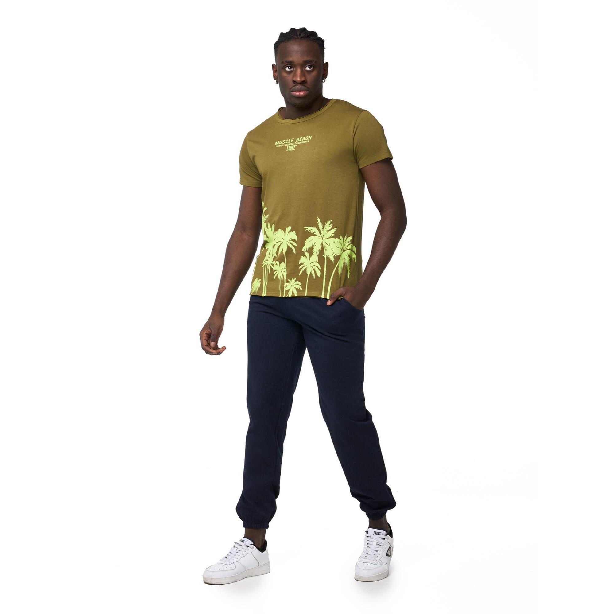 T-shirt a maniche corte stampata Leone Beach