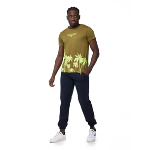 T-shirt a maniche corte stampata Leone Beach