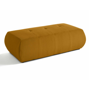 Onyx - pouf d'appoint - en velours côtelé - Jaune
