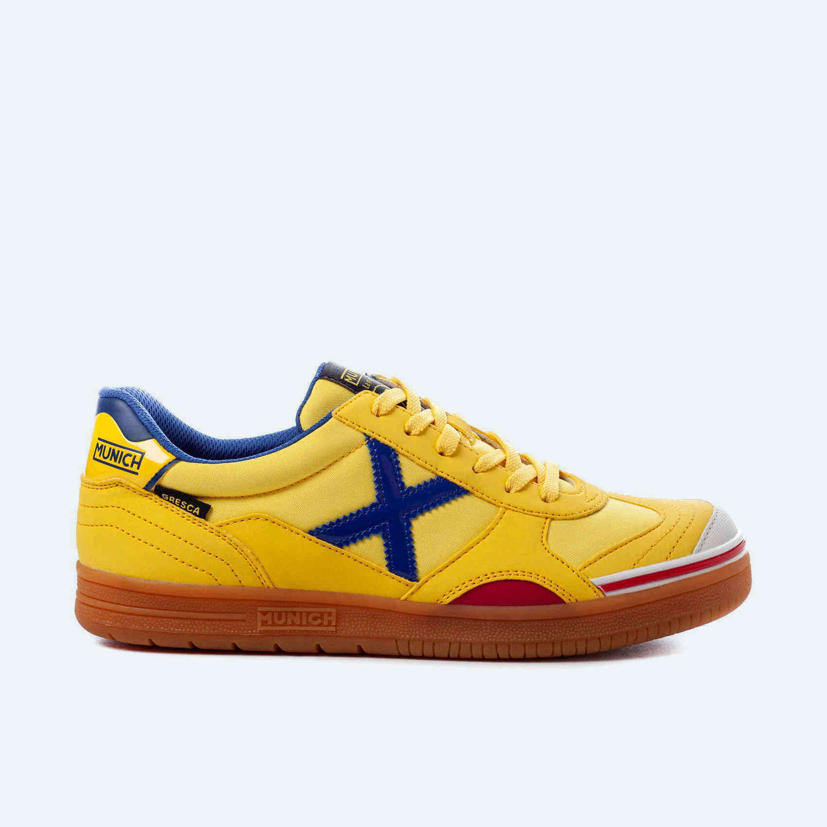 MUNICH GRESCA 07 Zapatillas fútbol sala Diseño Amarillo y Azul