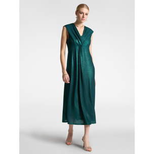 Elena Mirò - Abito lurex con nodo davanti - Verde