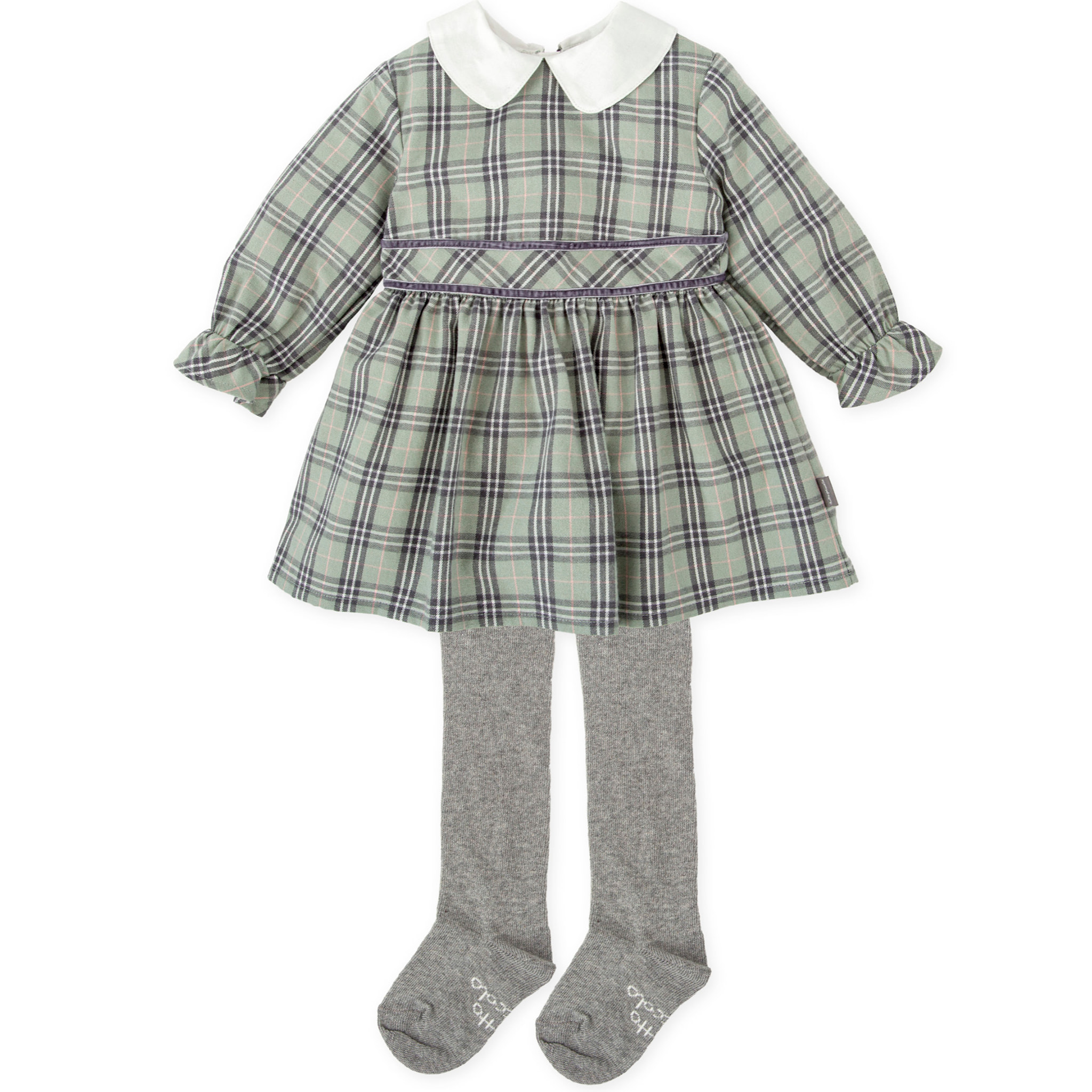 VESTIDO CON LEOTARDOS GRIS - Gris