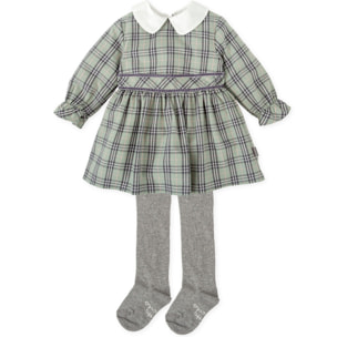 VESTIDO CON LEOTARDOS GRIS - Gris