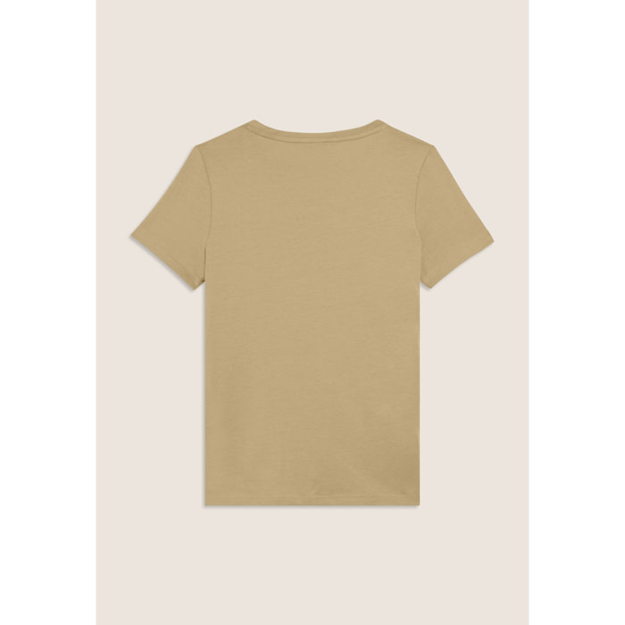 T-shirt Manica Corta con Dettagli Animalier e Borchie