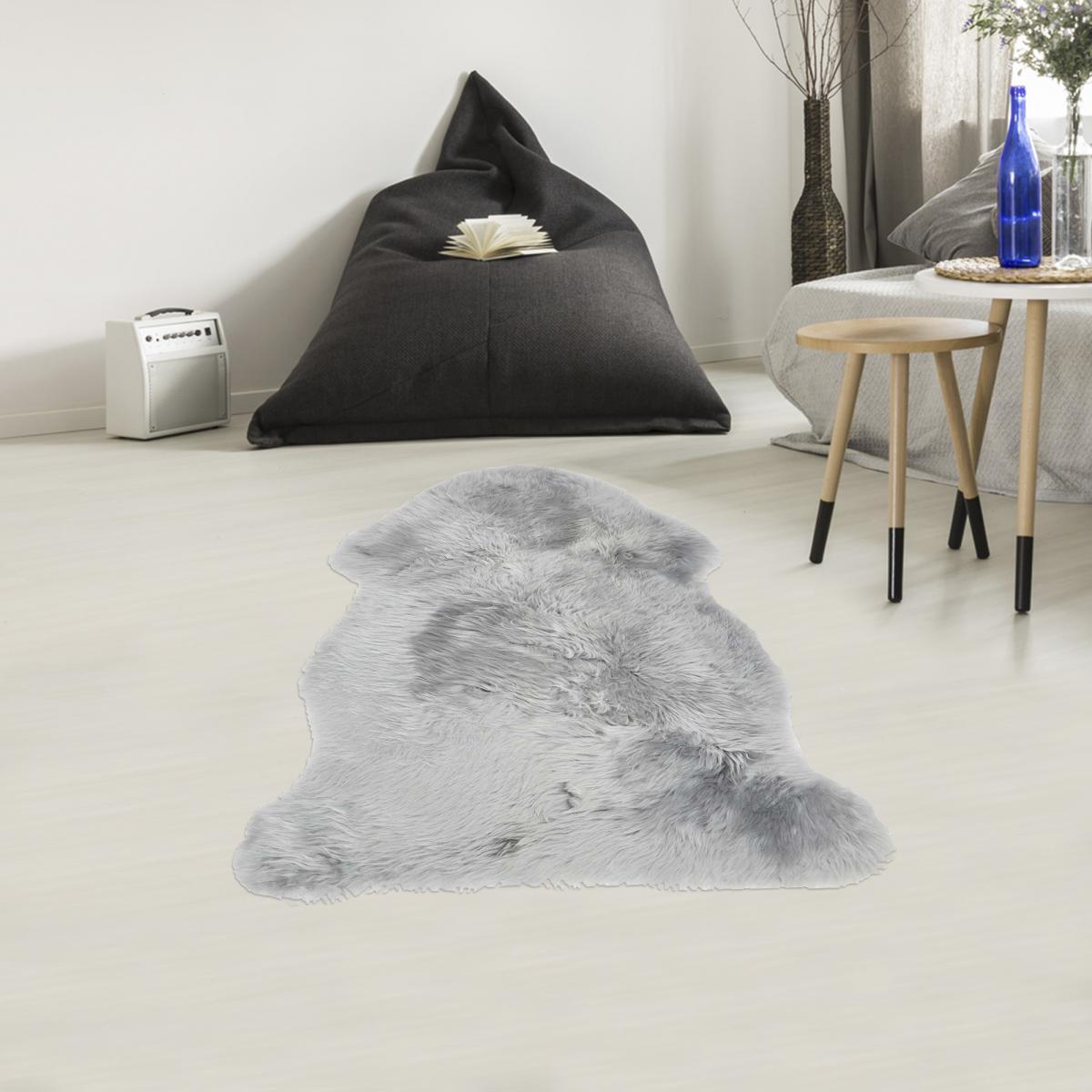 Tapis peau de mouton longs poils shaggy en laine