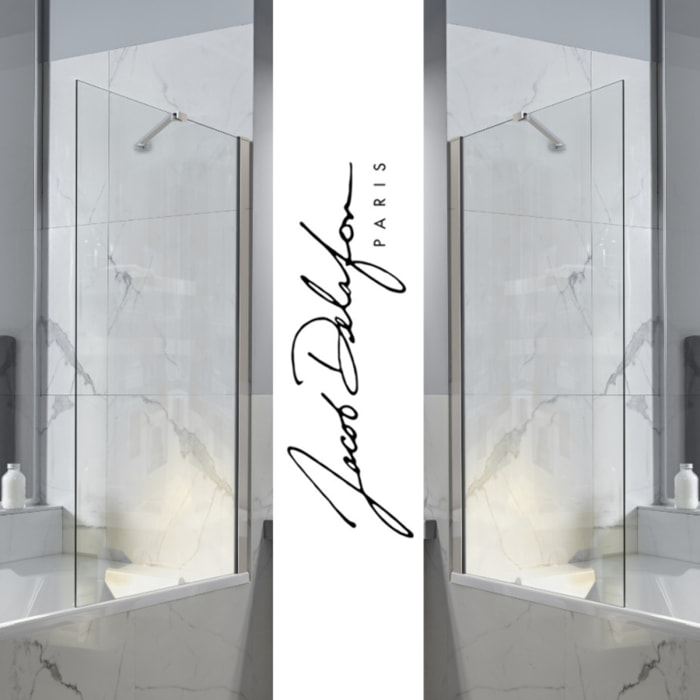 Pare bain fixe réversible Brive avec barre de renfort