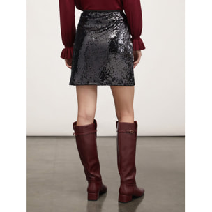 Motivi - Minigonna in paillettes - Nero
