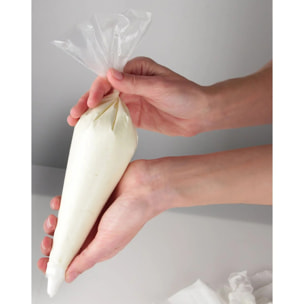Ensemble de 40 poches à douille jetables et 6 embouts plastique réemployables 32 cm Zenker Smart Pastry