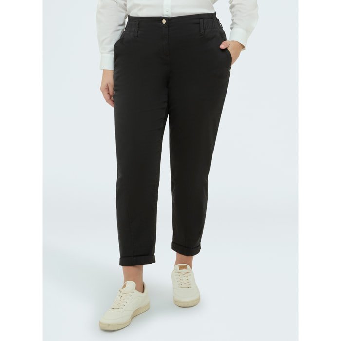 Fiorella Rubino - Pantaloni Balloon in cotone - Nero