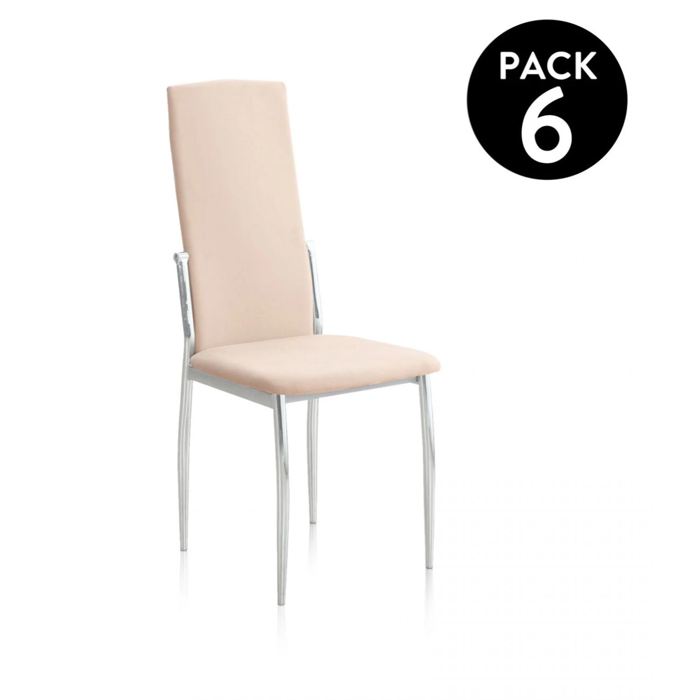Pack 6 sillas de comedor Sakura Beige Sakura