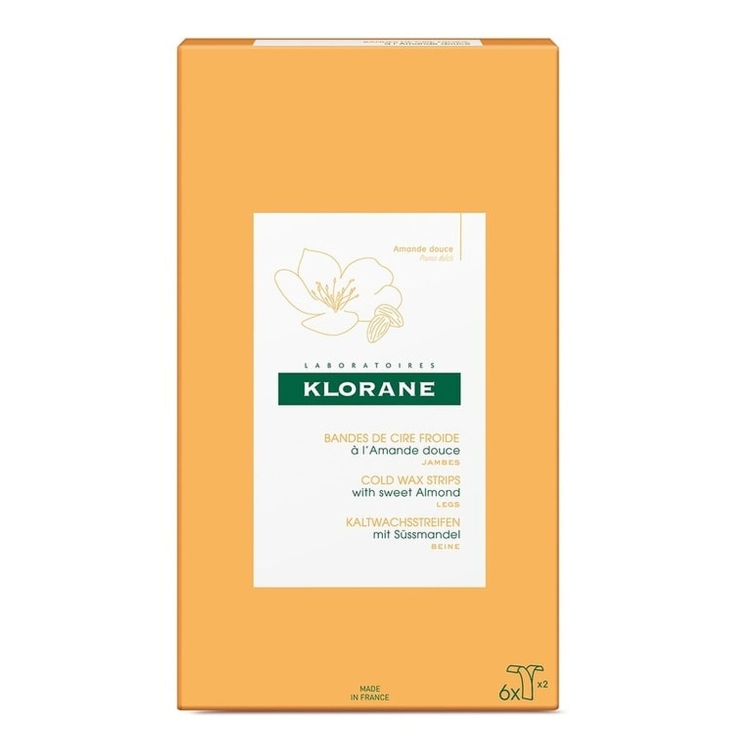 Amande Douce - Cire Froide Jambe 6 Bandes