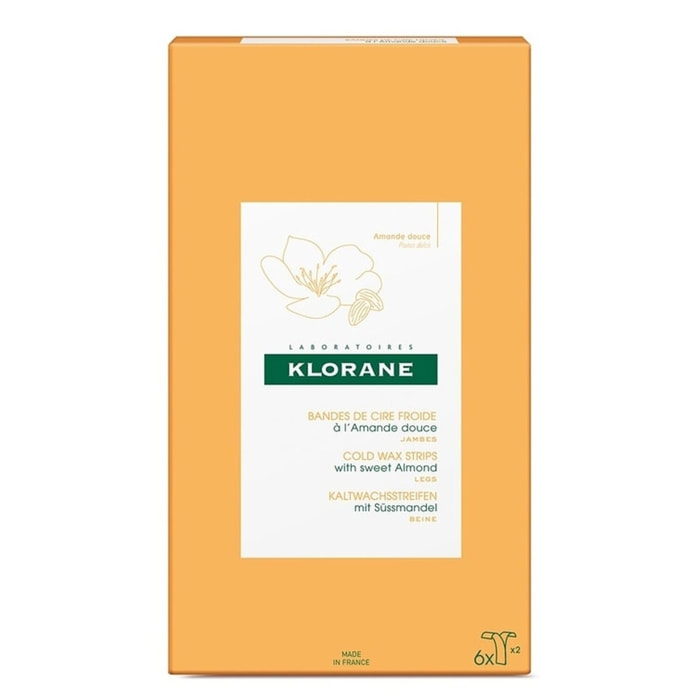 Amande Douce - Cire Froide Jambe 6 Bandes