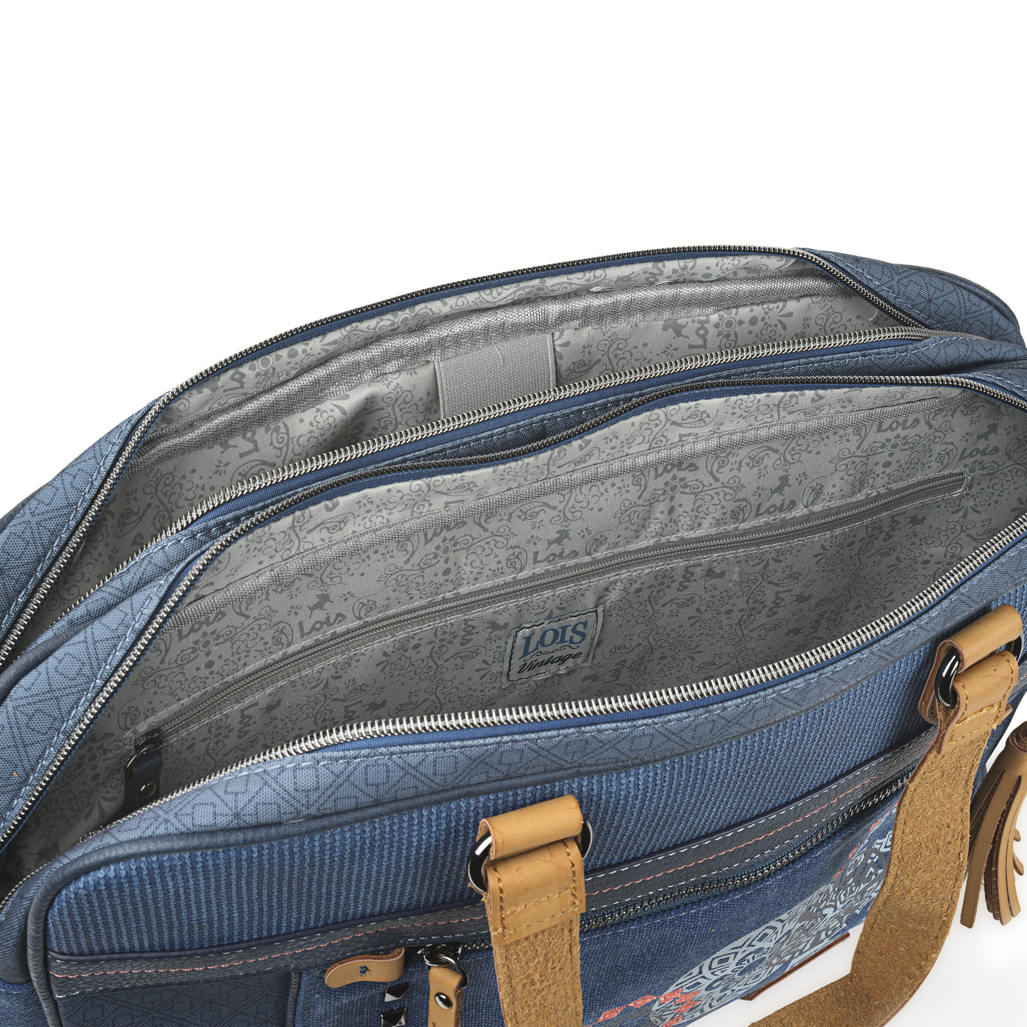 Bolso Maletin Portaordenador Mujer Lois Pasadena Azul