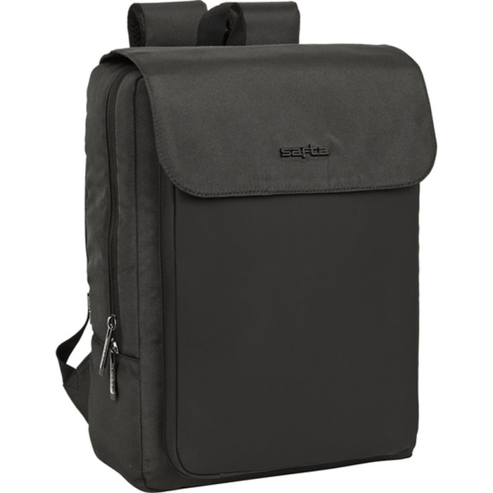 Mochila con solapa portatil 13,3+usb safta business "grey"
