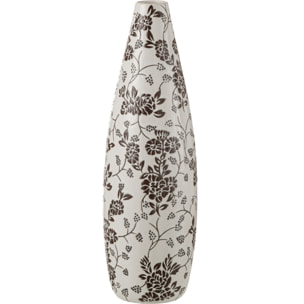 J-Line vase Zen - porcelaine - blanc/noir - 53 cm de hauteur