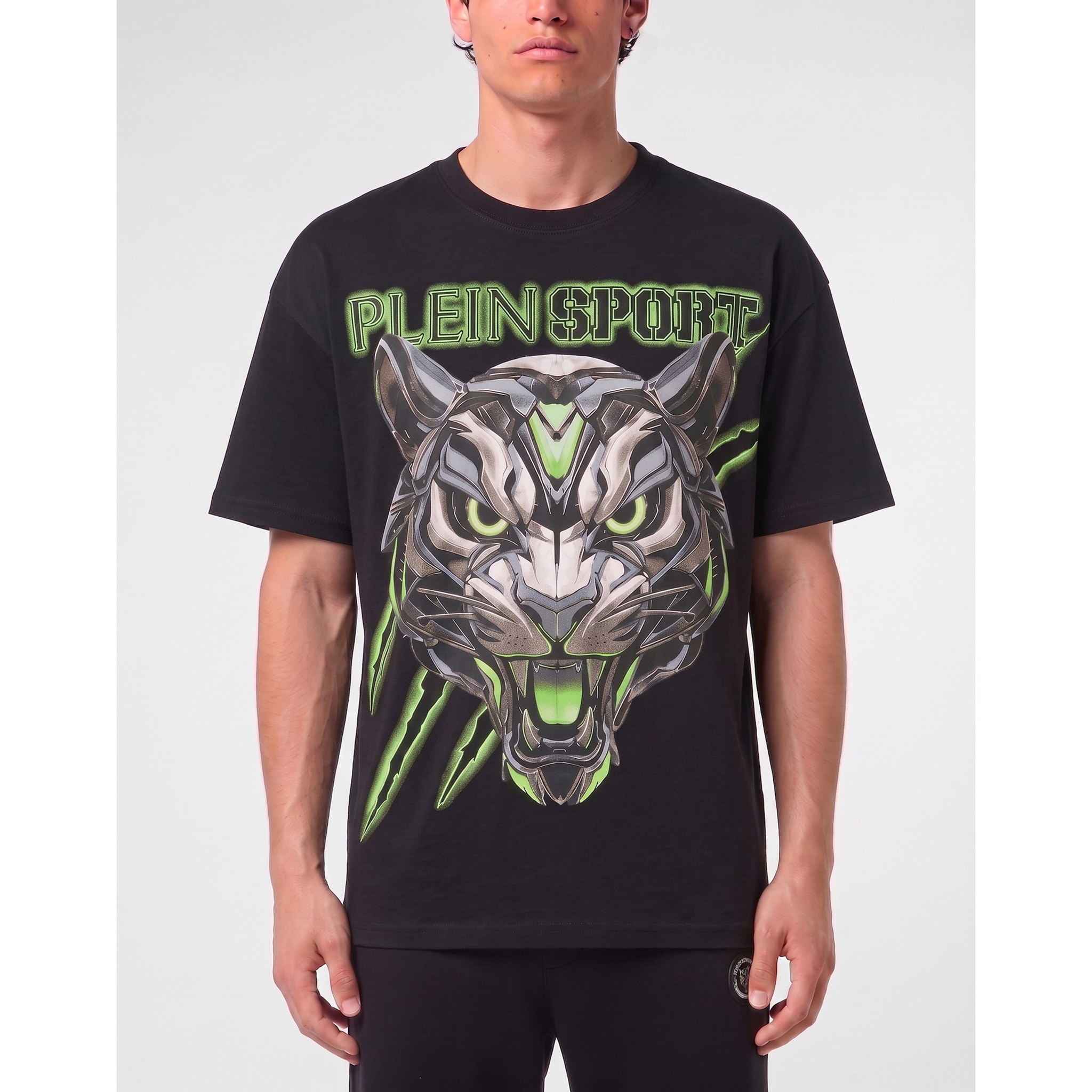 PLEIN SPORT Camiseta de cuello redondo y manga corta TIGER