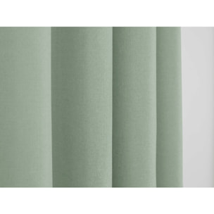Paire de rideaux tamisant à œillets Effet Lin "Moonlight" Menthe