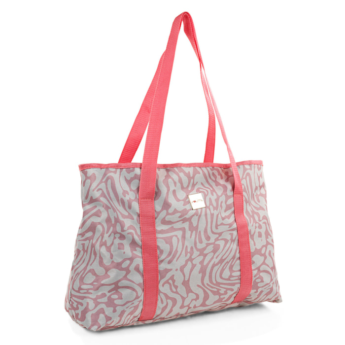 Bolso Shopper-Tote Itaca Solite Beige-Coral