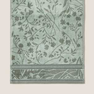 Toalla baño rizo algodón floral Florat color verde 100% Algodón