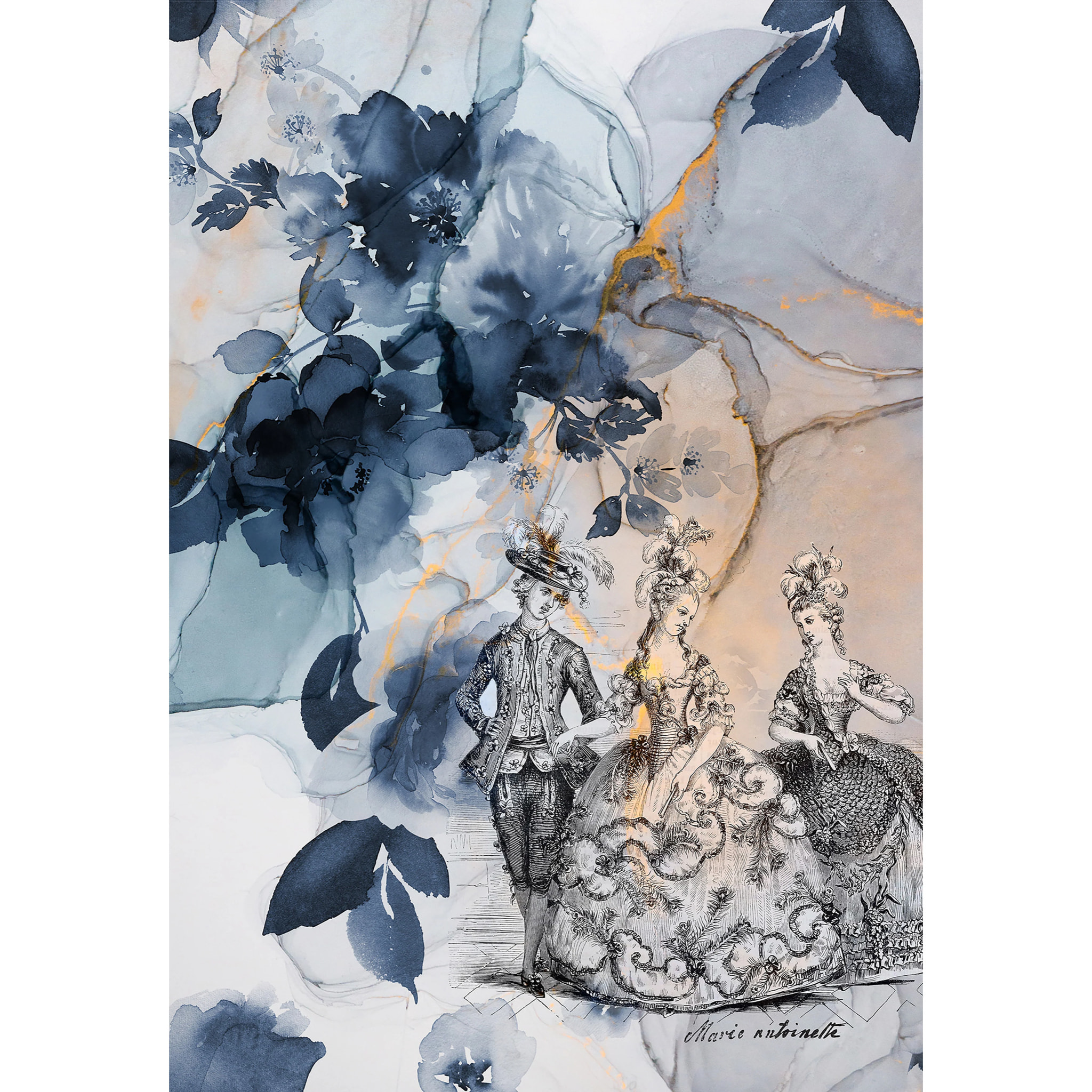 Papier peint panoramique Marie-Antoinette