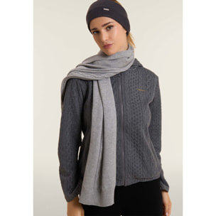 Sciarpa in maglia con treccia centrale decorativa