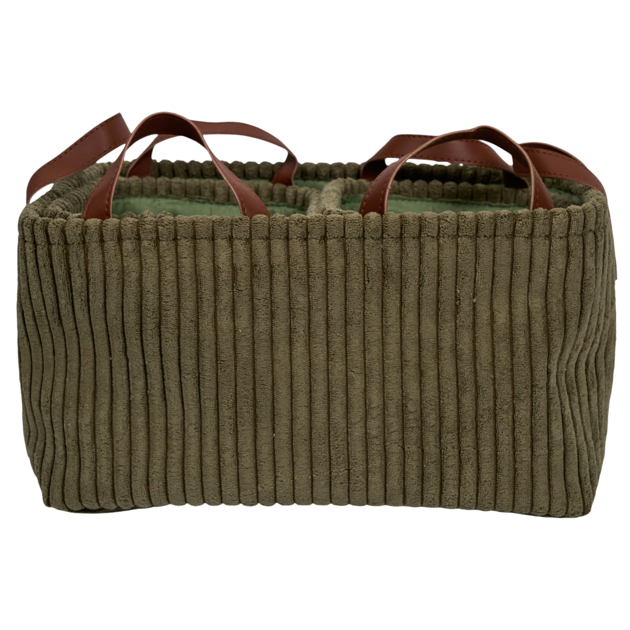 Panier Rangement Vert Cotele X3 H20cm