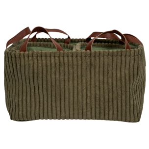 Panier Rangement Vert Cotele X3 H20cm