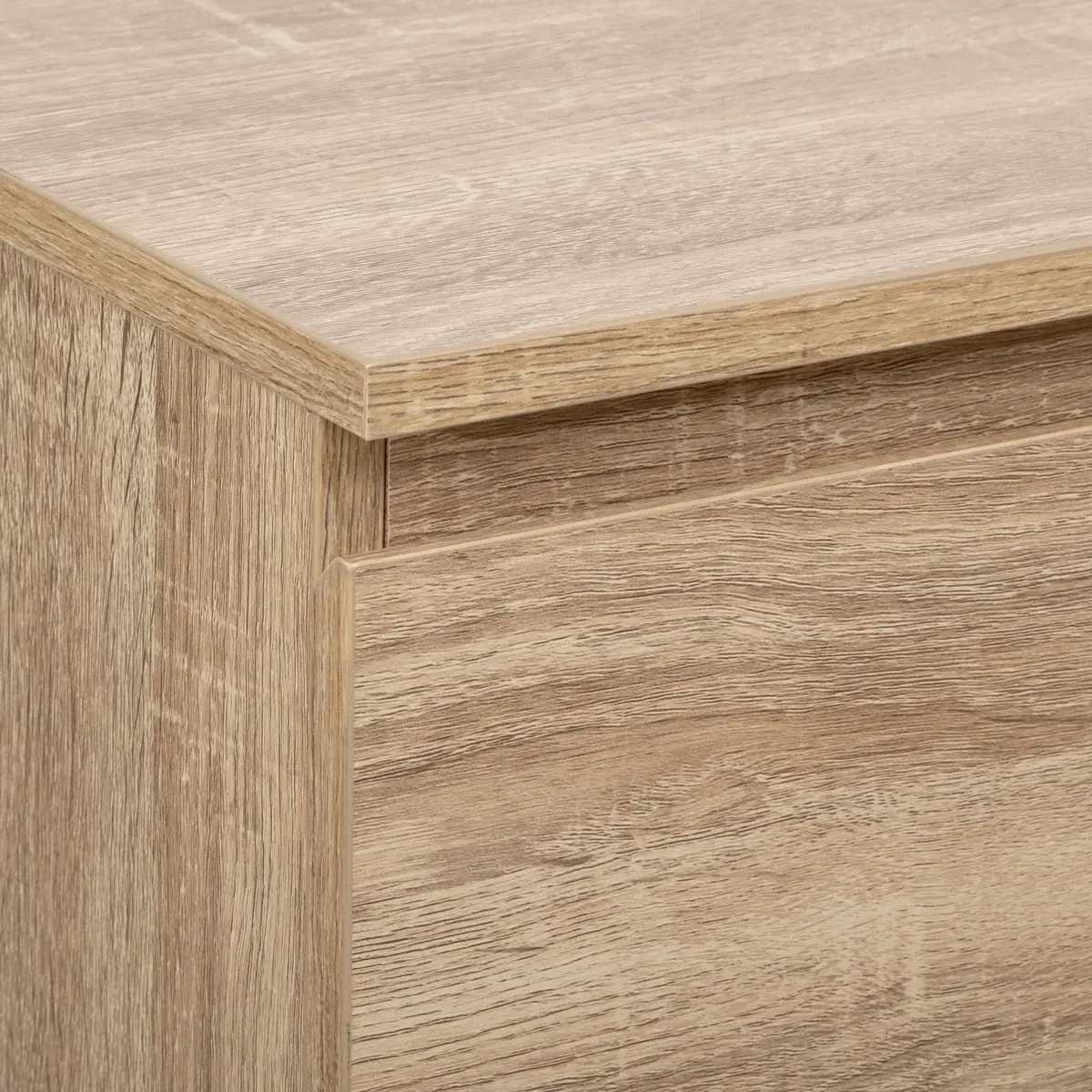 Chiffonier 5 tiroirs effet bois naturel