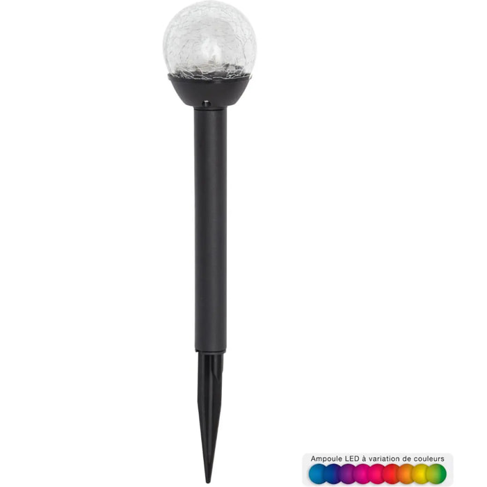 Balise solaire à planter "Carry" noir H32cm