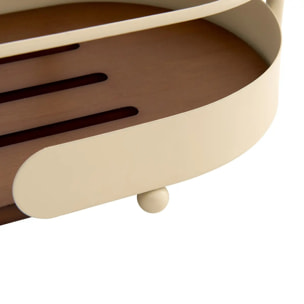 Étagère de douche Argileo ovale 3 niveaux beige