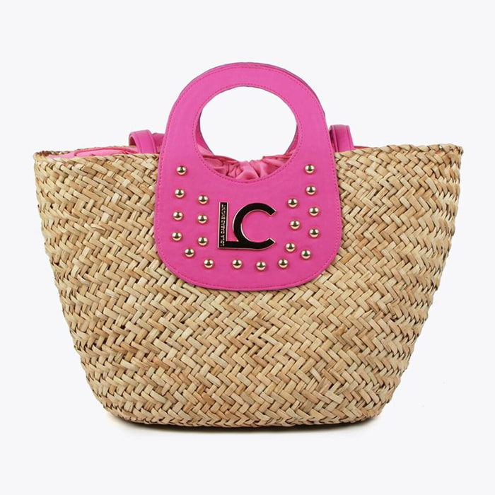 Borsa a cesta grande con borchie
