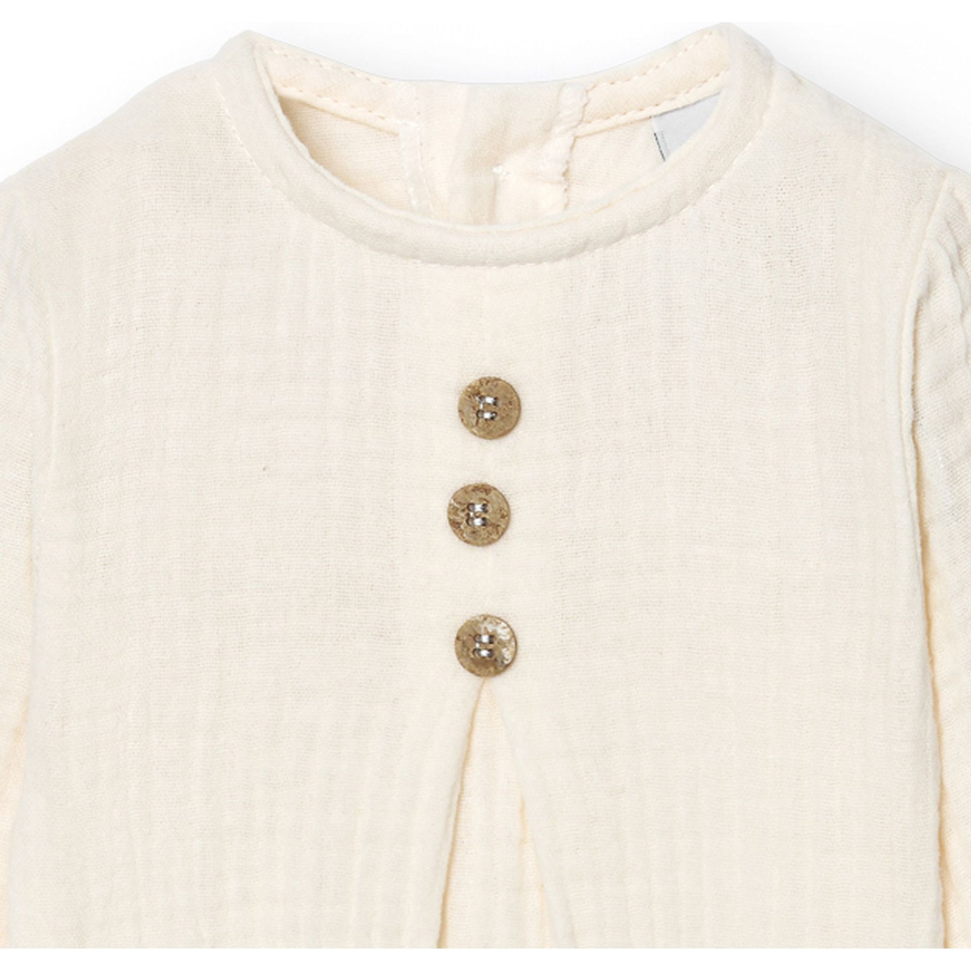 Body bebé manga larga bambula botones