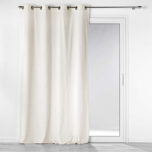 Rideau à œillets casual sauge velours côtelé uni - Naturel