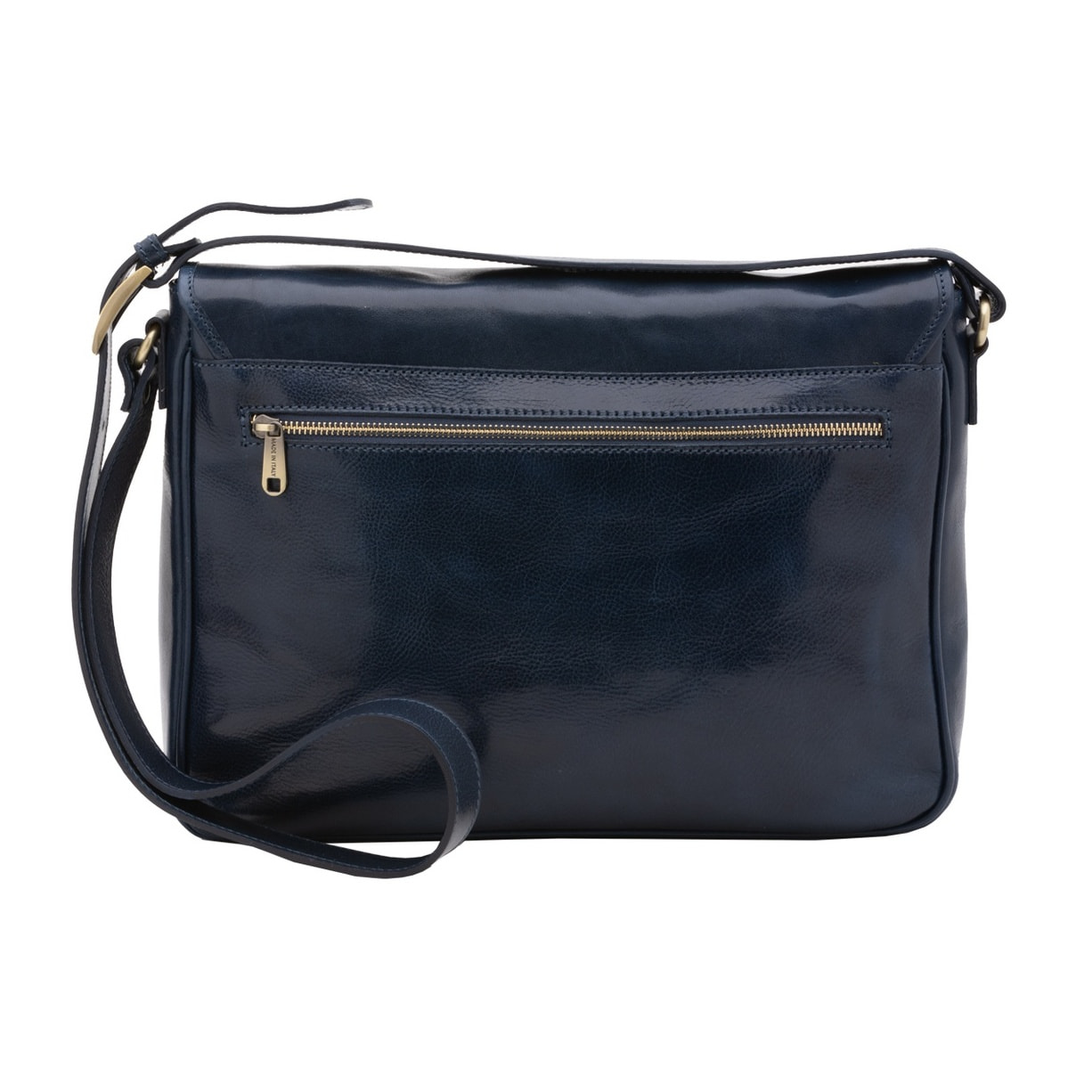 Borsa a tracolla uomo in vera pelle - Modello False - Made in Italy - 28.0 x 35.0 x 9.0 cm