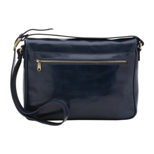 Borsa a tracolla uomo in vera pelle - Modello False - Made in Italy - 28.0 x 35.0 x 9.0 cm