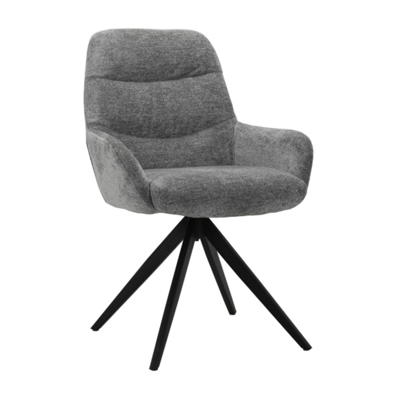 Chaise rotative 360 avec accoudoirs et pieds métal - 2 coloris - OSMAN