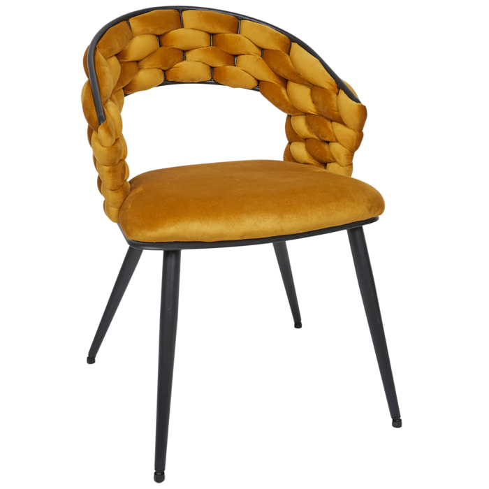 Chaise Sawyer Jaune Moutarde - Lot de 2