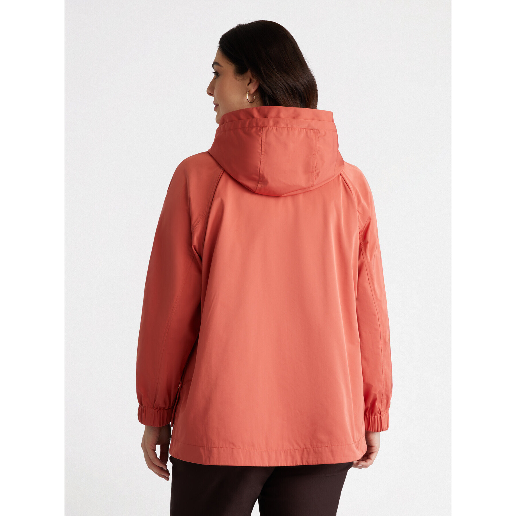 Fiorella Rubino - Parka color papaya - Naranja sol