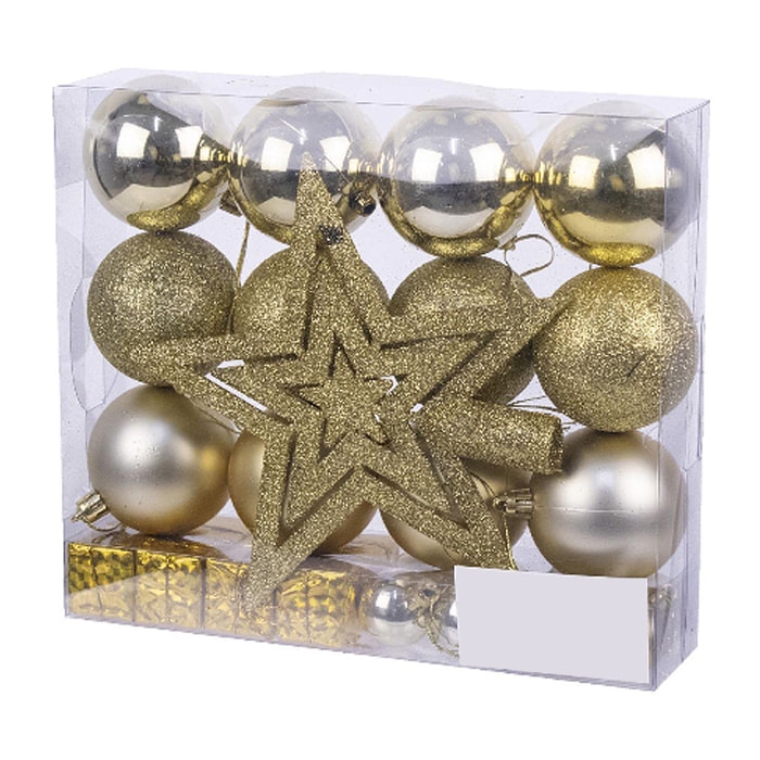 Set de adornos 29 piezas diseño navidad.