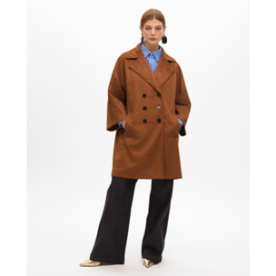Cappotto oversize in camoscio