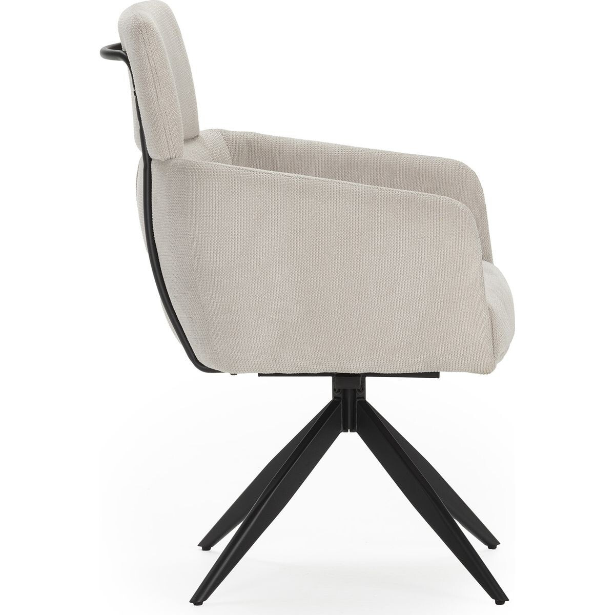 Lot de 2 fauteuils pivotants en tissu - ALVAR